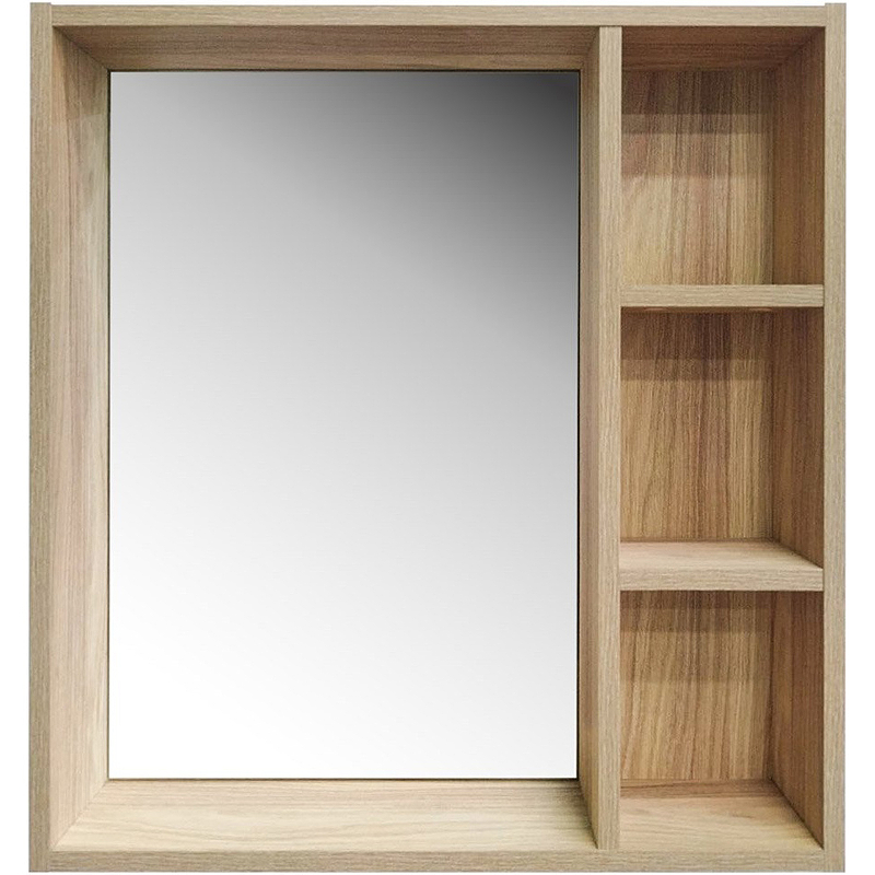 Зеркало со шкафом Runo Эко 55 00-00001451 Лиственница зеркало со шкафом runo манхэттен 75 00 00001017 серый бетон белое