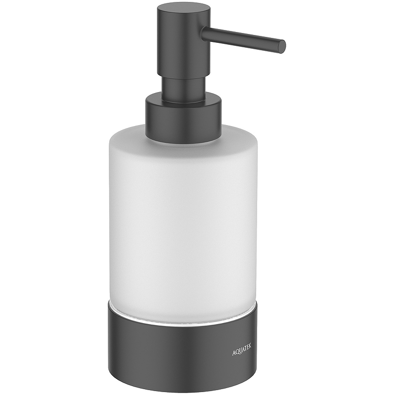 Дозатор для жидкого мыла Aquatek Лира AQ4429MB Черный матовый комплект смесителей aquatek лира aq1431mb черный матовый