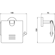 Держатель туалетной бумаги Aquatek Бетта AQ4609MB с крышкой Черный матовый-1