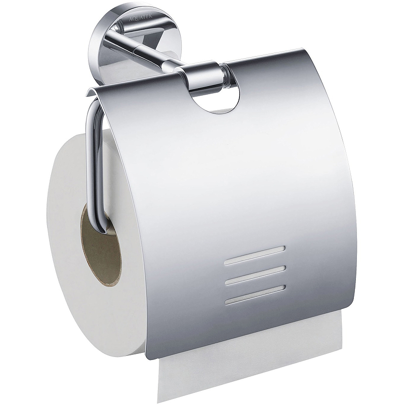Держатель туалетной бумаги Aquatek Бетта AQ4609CR с крышкой Хром фото