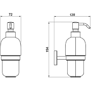 Дозатор для жидкого мыла Aquatek Бетта AQ4605MB Черный матовый-1