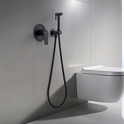 Гигиенический душ со смесителем Aquatek Бетта AQ1119MB Черный матовый-4