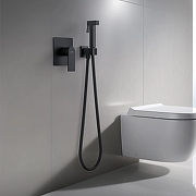 Гигиенический душ со смесителем Aquatek Лира AQ1419MB Черный матовый-2