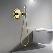 Гигиенический душ со смесителем Aquatek Классик AQ1519PG Полированное золото-2