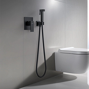Гигиенический душ со смесителем Aquatek Либра AQ1619MB Черный матовый-2