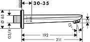 Излив для смесителя Hansgrohe Novus 71320000 Хром-1