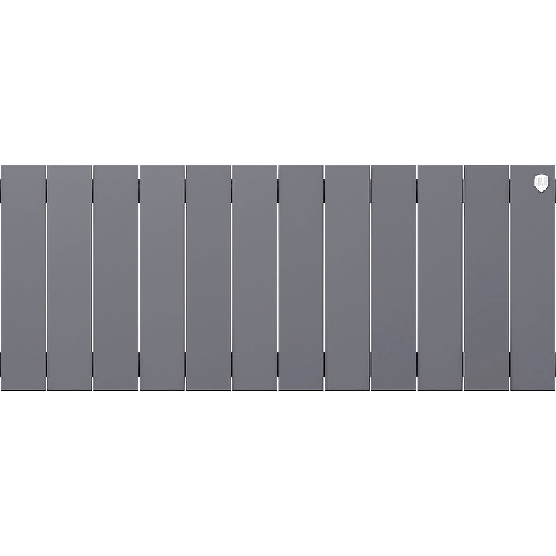 Биметаллический радиатор Royal Thermo PianoForte 300 Silver Satin RTPSS30012 Серебристый 12 секций с боковым подключением - фото 1