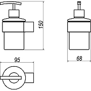 Дозатор для жидкого мыла Altasan Лотос ЛТ80БМ Белый матовый-4