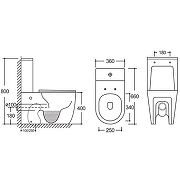 Унитаз компакт Ceruttispa Orlter Tornado CT10097 с бачком и сиденьем Микролифт-5