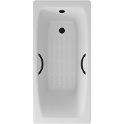 Чугунная ванна Delice Repos 150x70 DLR220507RB-AS с черными матовыми ручками с антискользящим покрытием