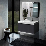 Комплект мебели для ванной Ceruttispa Maiella 100 10040 подвесной Темно-серый-1