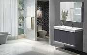 Комплект мебели для ванной Ceruttispa Maiella 100 10040 подвесной Темно-серый-3
