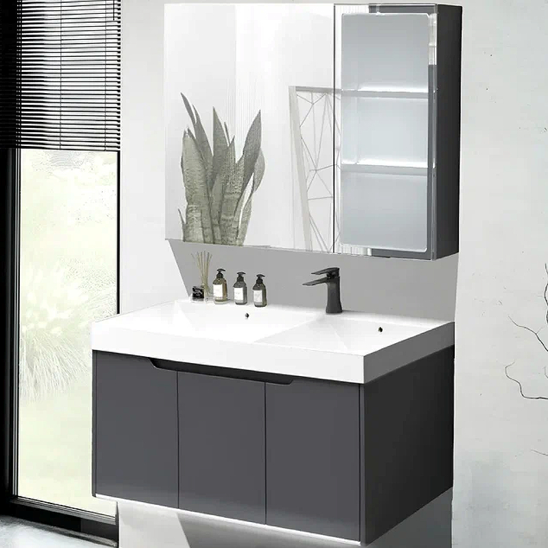 Комплект мебели для ванной Ceruttispa Maiella 100 10040 подвесной Темно-серый