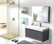 Комплект мебели для ванной Ceruttispa Maiella 90 10039 подвесной Темно-серый-2
