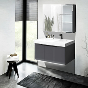 Комплект мебели для ванной Ceruttispa Maiella 80 10038 подвесной Темно-серый-2