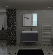 Комплект мебели для ванной Ceruttispa Maiella 70 10037 подвесной Темно-серый-1