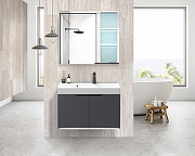 Комплект мебели для ванной Ceruttispa Maiella 70 10037 подвесной Темно-серый-3