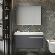 Комплект мебели для ванной Ceruttispa Oglio 120 10033 подвесной Темно-серый-1