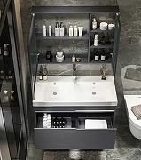Комплект мебели для ванной Ceruttispa Oglio 120 10033 подвесной Темно-серый-4