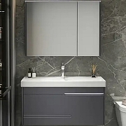 Комплект мебели для ванной Ceruttispa Oglio 100 10032 подвесной Темно-серый