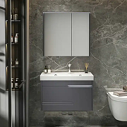 Комплект мебели для ванной Ceruttispa Oglio 90 10031 подвесной Темно-серый-2