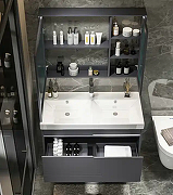 Комплект мебели для ванной Ceruttispa Oglio 90 10031 подвесной Темно-серый-3