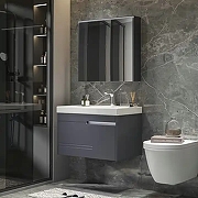Комплект мебели для ванной Ceruttispa Oglio 80 10030 подвесной Темно-серый-2