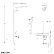 Душевая панель Ceruttispa Barbaria B CT9657 Черная-3