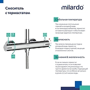 Душевая система Milardo Ideal Spa ILSSBTHM89 с термостатом Хром-6