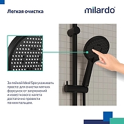 Ручной душ Milardo Ideal Spa 3F ILS3FBRM18 Черный матовый-8