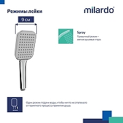 Ручной душ Milardo Ideal Spa 1F ILS1FCSM18 Хром-5