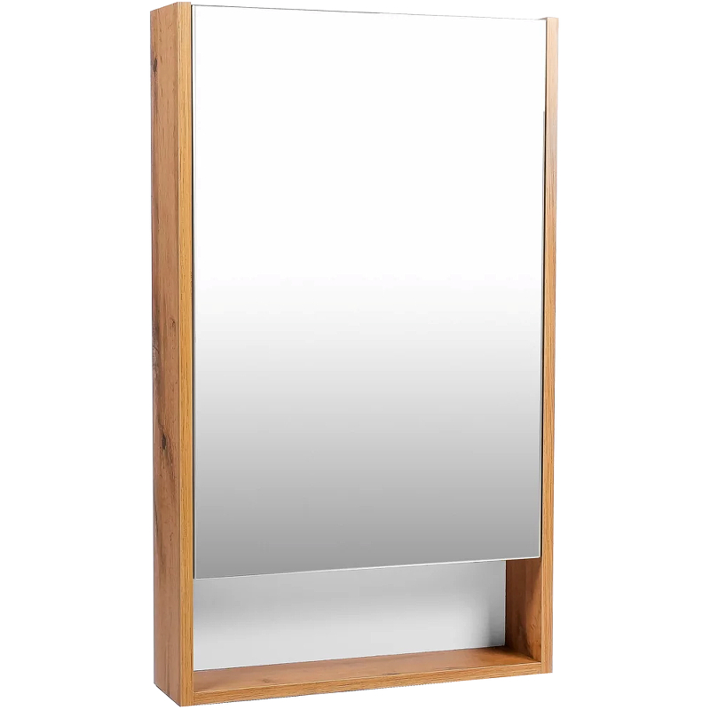 Зеркальный шкаф VIANT Мальта 50 VMAL50-ZSH Дуб Вотан шкаф с зеркалом viant бостон 70 дуб вотан правый левый без подсветки vbos70 zsh