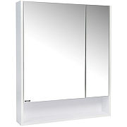 Зеркальный шкаф VIANT Мальта 80 VMAL80BEL-ZSH Белый шелк