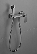 Гигиенический душ со смесителем Haiba HB5517-3 Оружейная сталь-1