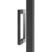 Душевая дверь Kerama Marazzi Vetro 100 VE.100.SD.BLK.M профиль Черный матовый стекло прозрачное-2