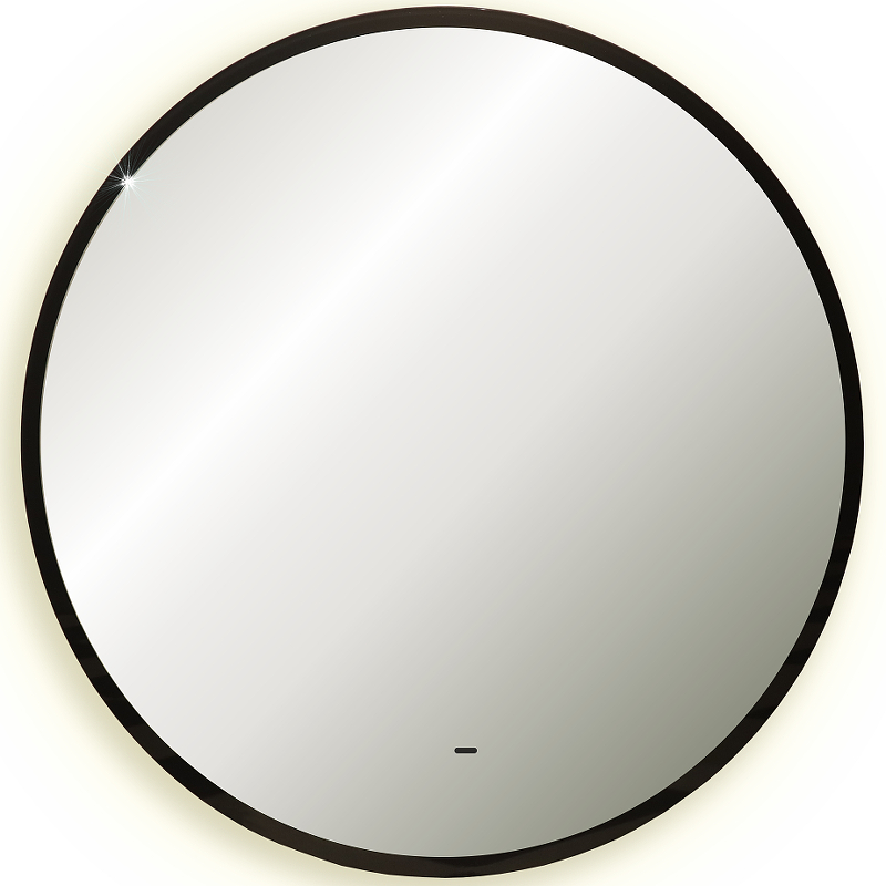 Зеркало Silver Mirrors Monaco 77 LED-00002770 с подсветкой Черное с бесконтактным выключателем и диммером