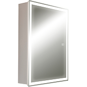 Зеркальный шкаф Silver Mirrors Киото-2 Flip 60 LED-00002682 с подсветкой Белый