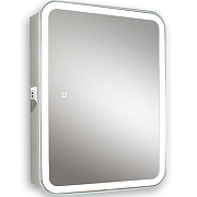 Зеркальный шкаф Silver Mirrors Фиджи Flip 60 LED-00002472 с подсветкой Белый