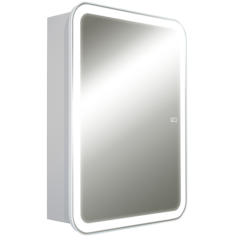 Зеркальный шкаф Silver Mirrors Фиджи-2 Flip 60 LED-00002679 с подсветкой Белый