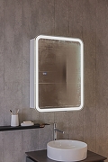 Зеркальный шкаф Silver Mirrors Фиджи-2 Flip 60 LED-00002679 с подсветкой Белый-1