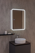 Зеркальный шкаф Silver Mirrors Фиджи-2 Flip 60 LED-00002679 с подсветкой Белый-3