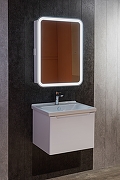 Зеркальный шкаф Silver Mirrors Фиджи Flip 60 LED-00002657 с подсветкой Белый-1