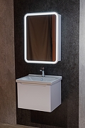 Зеркальный шкаф Silver Mirrors Фиджи Flip 60 LED-00002657 с подсветкой Белый-2