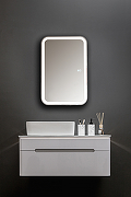 Зеркальный шкаф Silver Mirrors Фиджи-2 Flip 50 LED-00002680 с подсветкой Белый-1