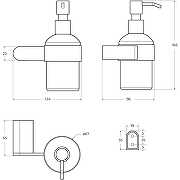 Дозатор для жидкого мыла Cezares Stylus STYLUS-SOIS-V-NOP Черный матовый-2