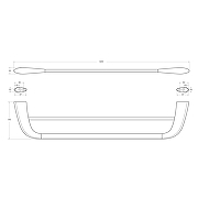 Полотенцедержатель Cezares Liner LINER-THD-60-GM двойной Оружейная сталь-2