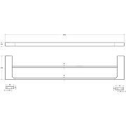 Полотенцедержатель Cezares Slider SLIDER-THD-60-01 двойной Хром-1