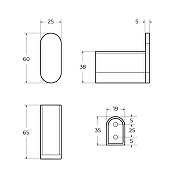 Крючок Cezares Stylus STYLUS-HK-NOP Черный матовый-2