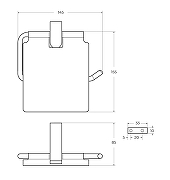 Держатель туалетной бумаги Cezares Slider SLIDER-PH-IN с крышкой Сатин-1