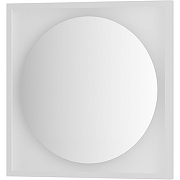Зеркало Defesto Eclipce 60х60 DF 2236 с подсветкой 12W-3000К/в багетной раме/Без выключателя/Теплый белый свет/Белая рама